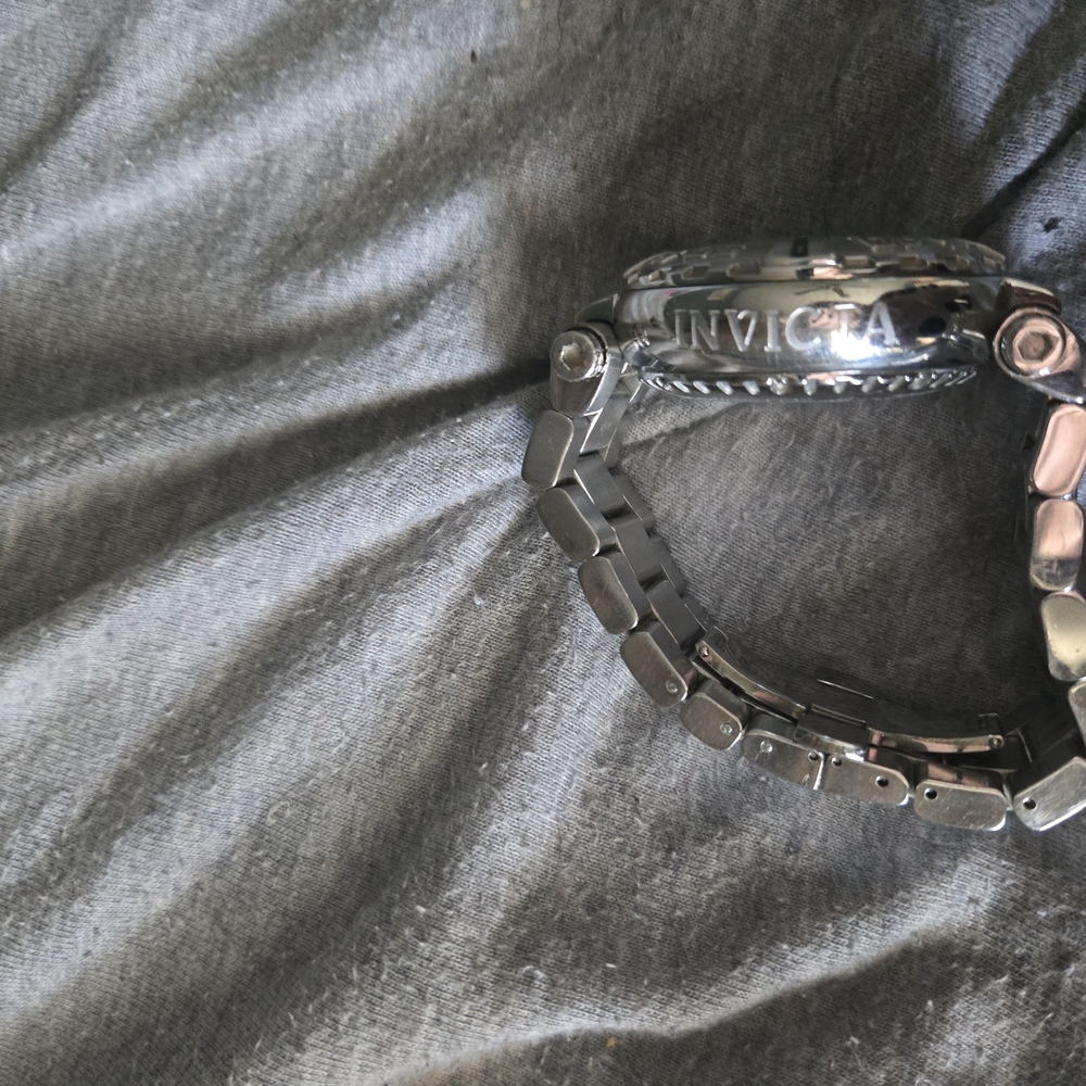 Invicta Silver Chronograph Watch with Red Accents - Picture 5 of 6